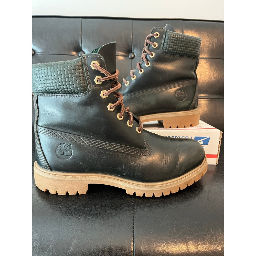 Timberland 6 Inch Premium Green Leather Waterproof Boots